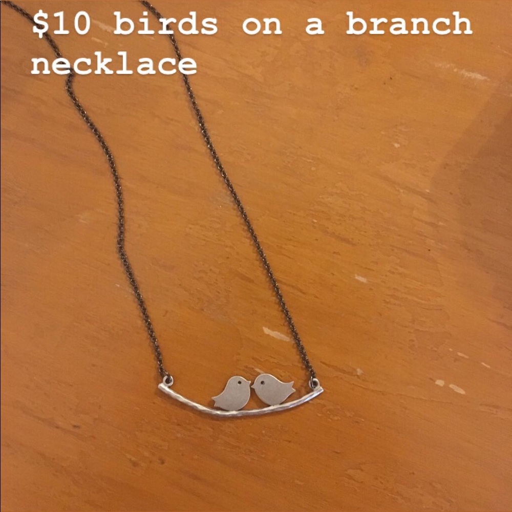 Birds on a branch necklace